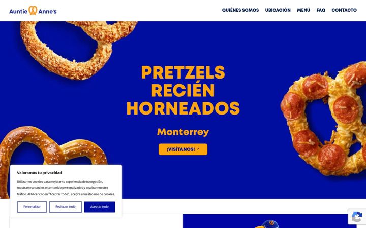 Screenshot ta' auntieannes.com.mx