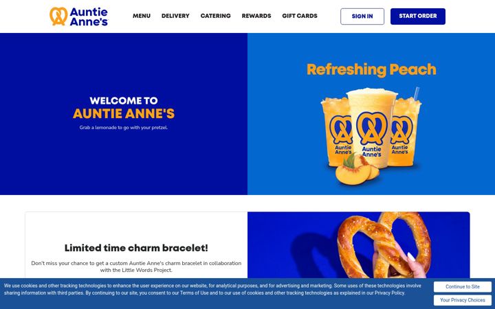 Screenshot of auntieannes.com