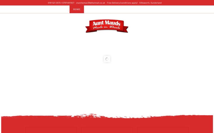 Screenshot of auntmaudsmealsonwheels.co.uk
