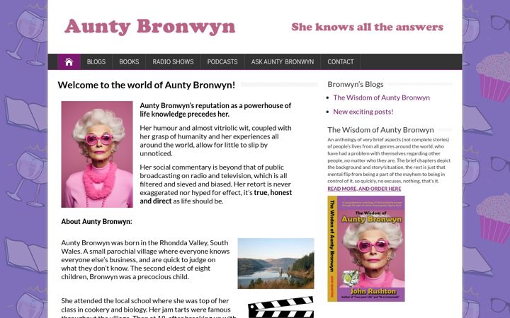Screenshot ta' auntybronwyn.com