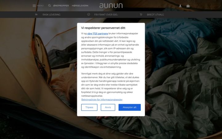 Screenshot of aunun.no