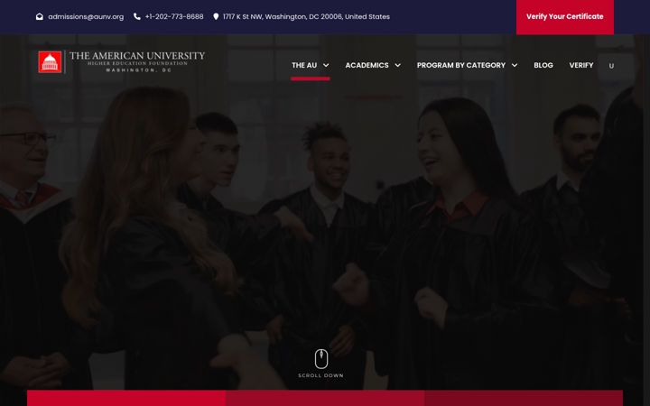 Screenshot of aunv.org