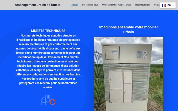 Screenshot of auo-amenagement-mobilier-urbain.com