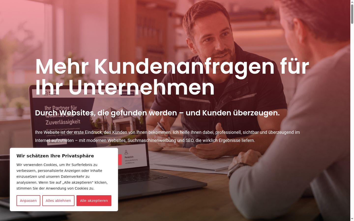 Screenshot tal-banner tal-kunsens muri qabel kwalunkwe interazzjoni