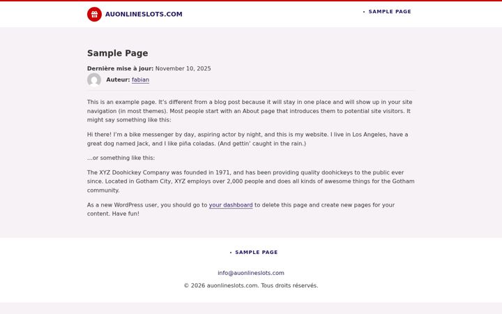 Screenshot of auonlineslots.com