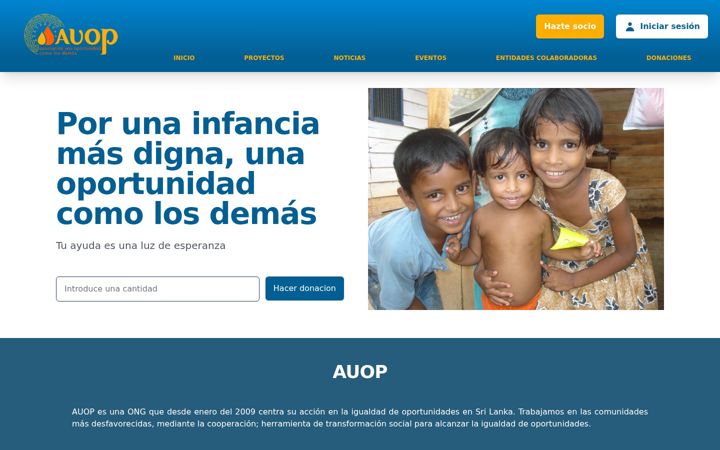 Screenshot ta' auop.org