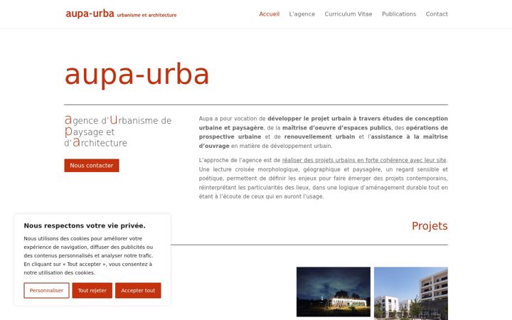 Screenshot of aupa-urba.com