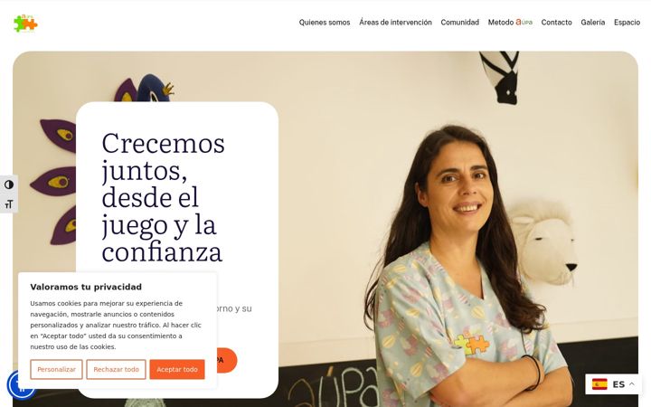 Screenshot of aupadesarrolloinfantojuvenil.es
