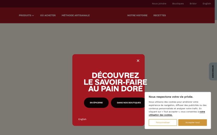 Screenshot of aupaindore.com