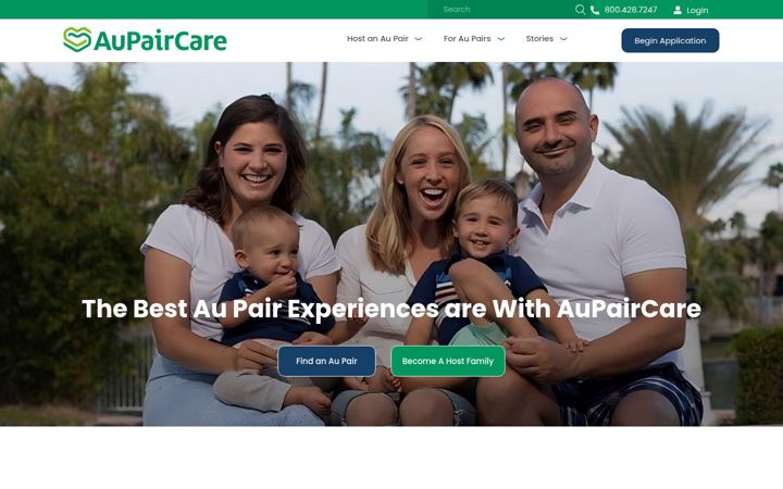 Screenshot of aupaircare.com