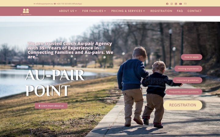Zrzut ekranu aupairpoint.eu