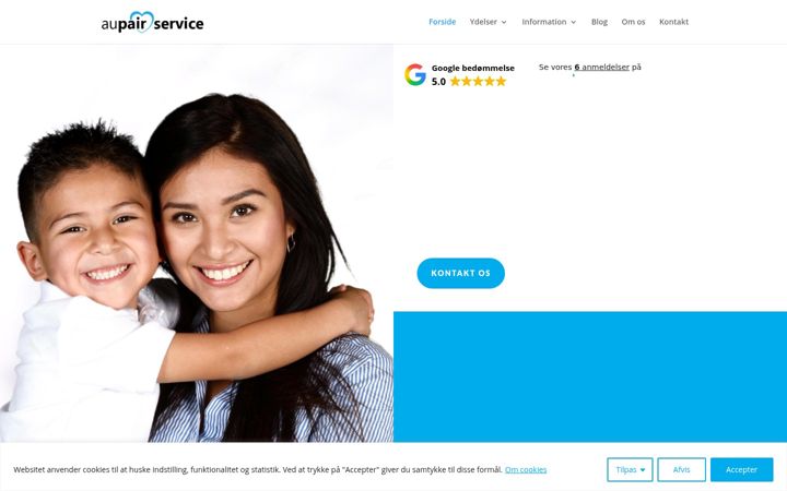 Screenshot of aupairservice.dk