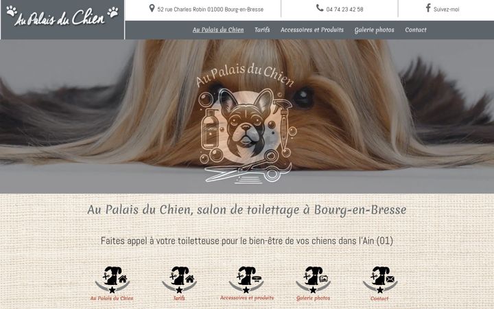 Screenshot of aupalaisduchien.fr