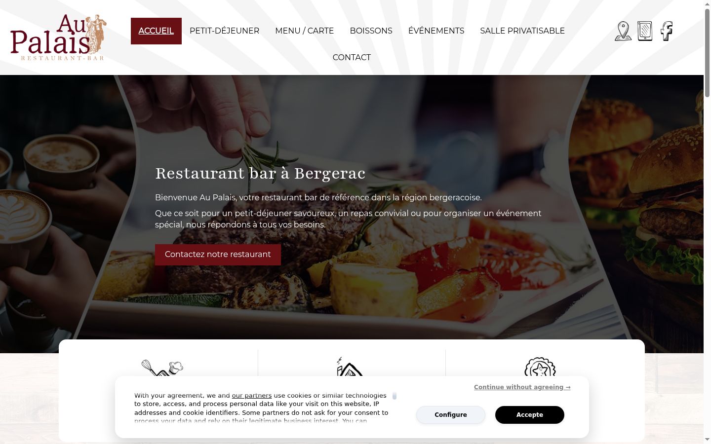 Sutikimo reklamjuostės, rodytos prieš bet kokią sąveiką, ekrano kopija