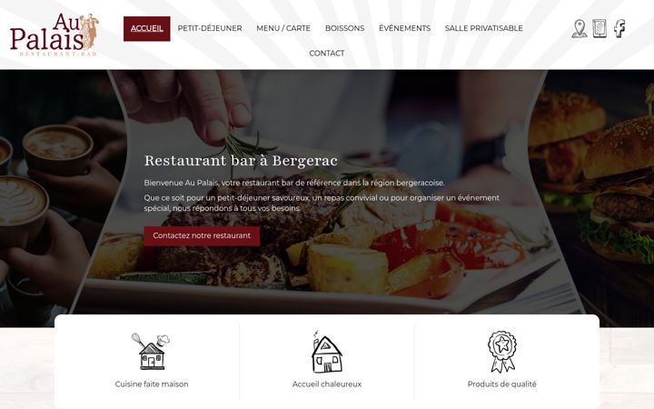 Zrzut ekranu aupalaisrestaurant.fr