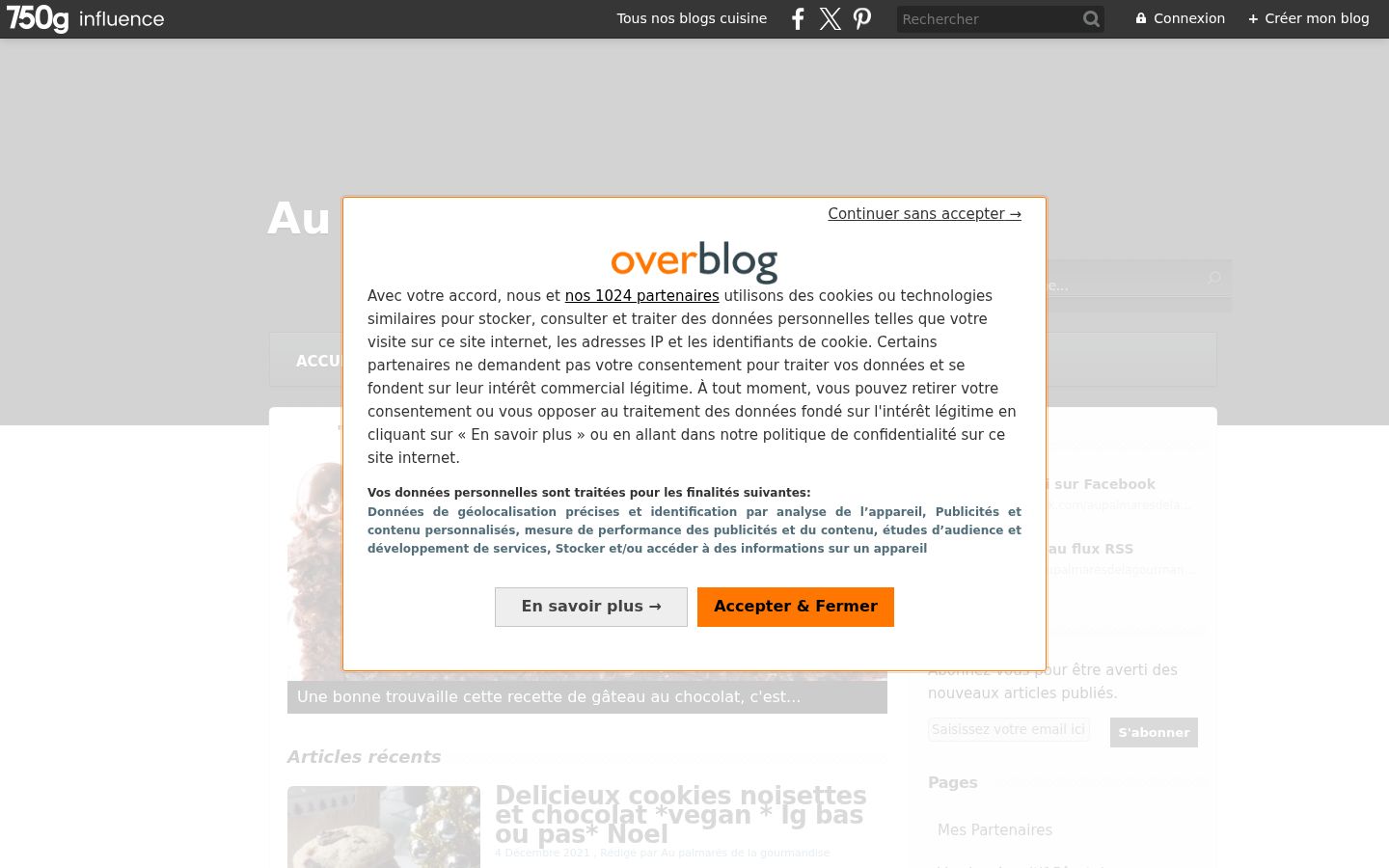 Screenshot of the consent banner shown before any interaction