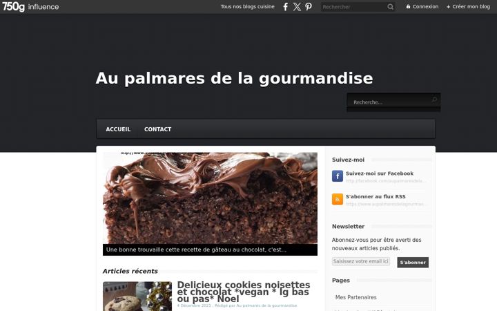 Screenshot of aupalmaresdelagourmandise.com