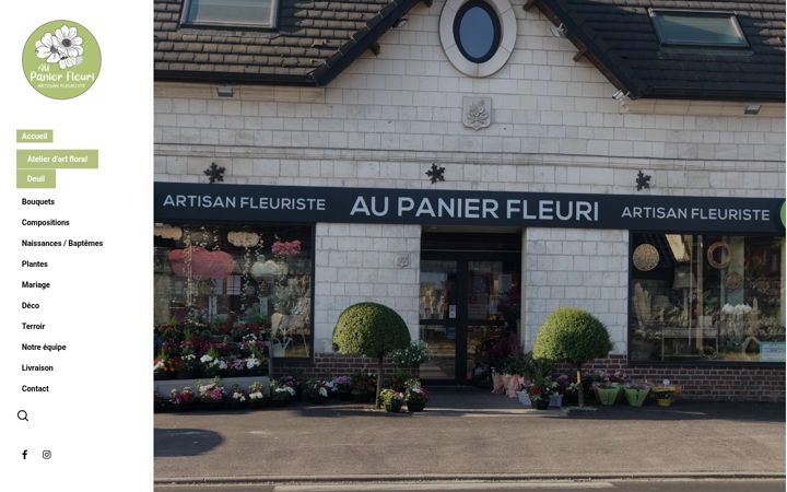 Screenshot of aupanierfleuri.fr