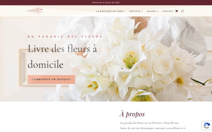 Screenshot van auparadisdesfleurs.fr