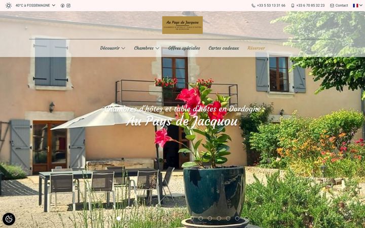 Screenshot of aupaysdejacquou.com