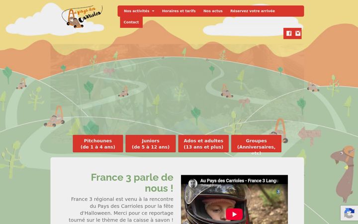 Screenshot van aupaysdescarrioles.fr