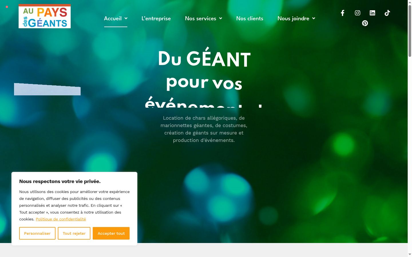 Screenshot van de toestemmingsbanner zoals getoond vóór enige interactie