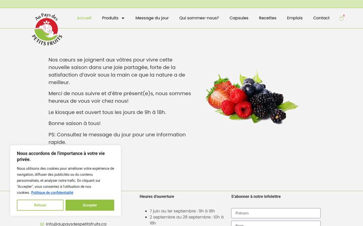 Screenshot van aupaysdespetitsfruits.ca