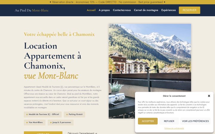 Ekrano kopija aupieddumontblanc.fr
