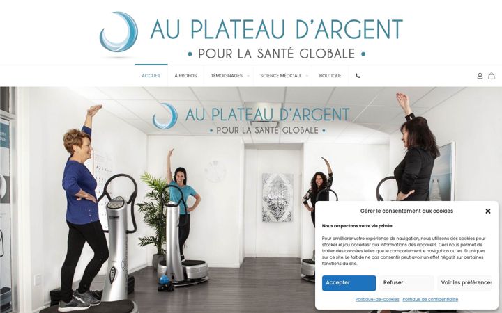 Screenshot of auplateaudargent.com