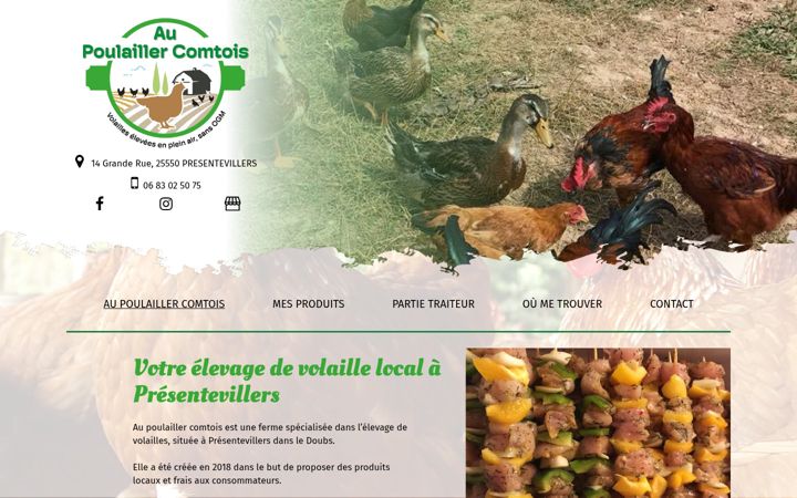 Screenshot of aupoulaillercomtois.com