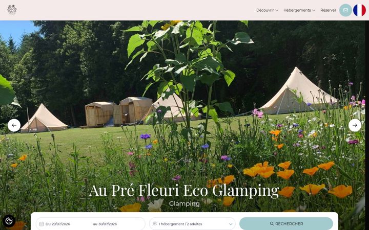 Screenshot of auprefleuriretreat.com