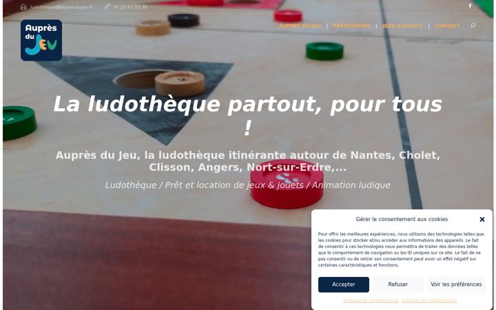 Screenshot of aupresdujeu.fr