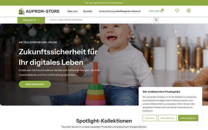 Screenshot of auprom-store.ch