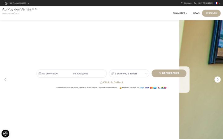 Screenshot of aupuydesverites.com