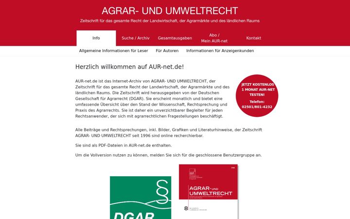 Screenshot of aur-net.de