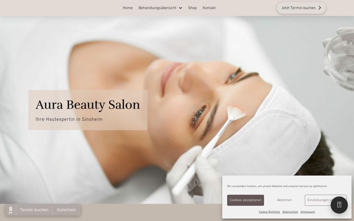 Screenshot di aura-beauty-salon.de