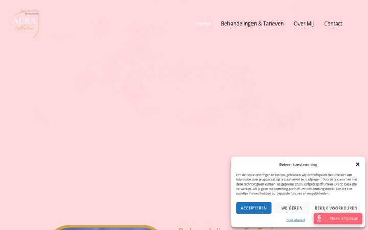 Snímek obrazovky aura-esthetica.nl