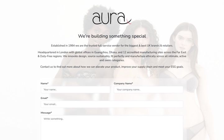 Screenshot of aura-lingerie.com