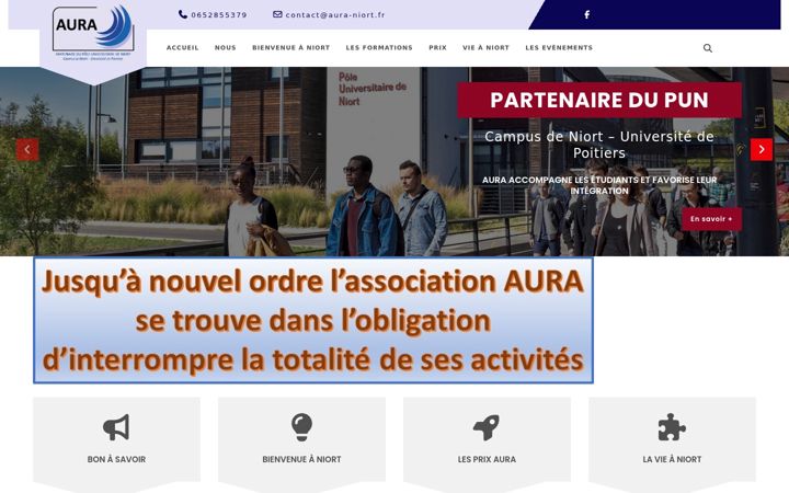 Screenshot of aura-niort.fr