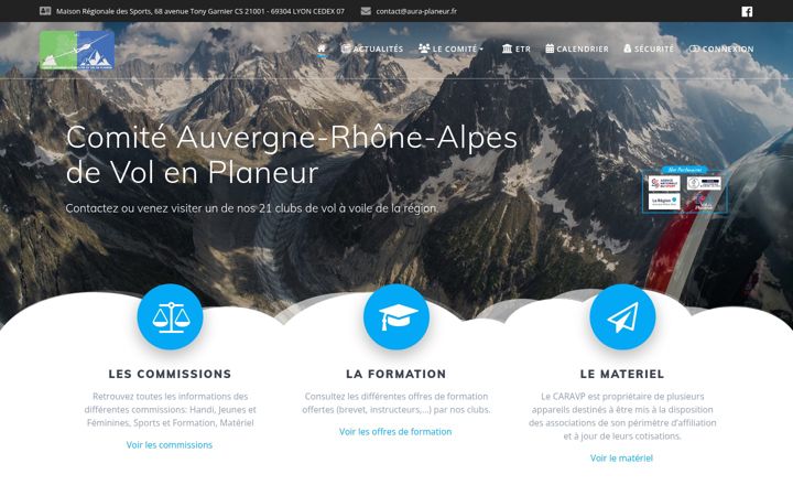 Screenshot di aura-planeur.fr