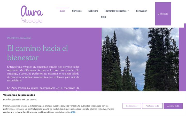 Screenshot di aura-psicologia.es