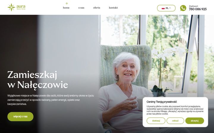Screenshot di aura-seniorhome.eu