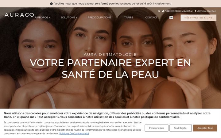 Screenshot of aura.ca