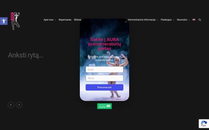 Screenshot of aura.lt