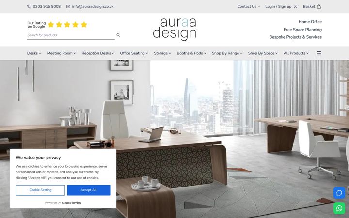 Screenshot of auraadesign.co.uk
