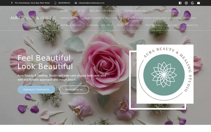 Zrzut ekranu aurabeauty.co.za