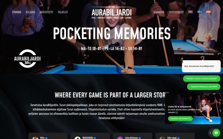 Screenshot of aurabiljardi.com