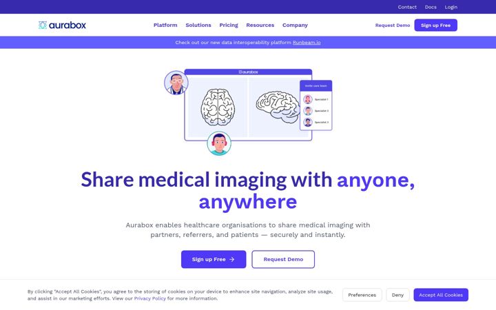 Screenshot of aurabox.cloud
