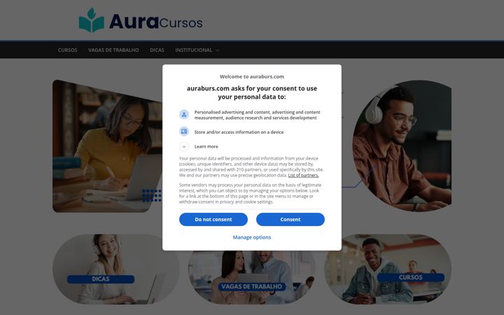 Screenshot of auraburs.com