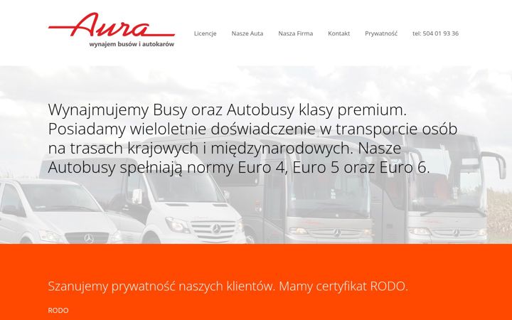 Screenshot of aurabus.pl